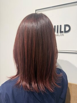 ギルド 東久留米店(GUILD) 艶感レッドブラウンのミディアム