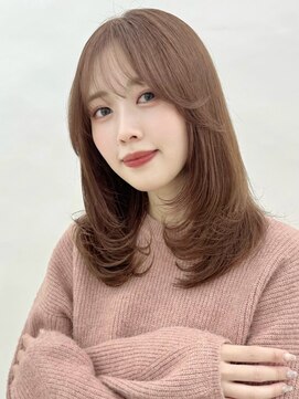 ルアン 大分駅店(ruen) ミディアムレイヤー/透明感カラー/髪質改善トリートメント