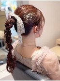 ポニーテールツインぽこぽこ ~結婚式お呼ばれヘアアレンジ~