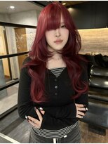 りしゅ 富雄店(RicHE TOMIO) wine red /hush cut