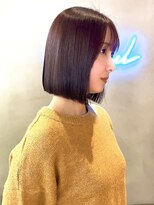 ロンドアジュール 横浜(Lond azur)&nbsp;丸みショートボブ/縮毛矯正/20代30代40代/顔周りカット