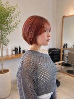 アイノワ 泉佐野店(ainowa)&nbsp;艶感ピンクブラウンショートボブ