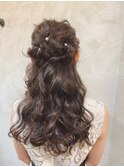 編み込みハーフアップ☆