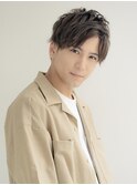 ナチュラルアップバングツーブロックマッシュ