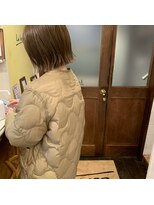 ラレイ(Lalei)&nbsp;＊切りっぱなしボブ×ベージュカラー　辻幸奈　表参道