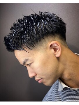 ヒロギンザ 新橋銀座口店(HIRO GINZA) フェードツーブロックアップバングショート