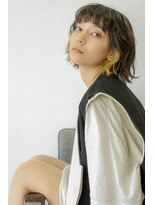 フラミューム 八王子北口店(flammeum)&nbsp;イエローイヤリング×外はね【八王子】