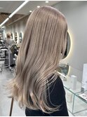 ミルクティーベージュダブルカラーインナーカラーハイライト