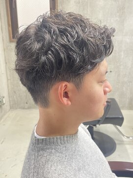 フイ 自由が丘(men's salon Hui) メンズ/アップバング/ツーブロックマッシュ/束感ショート波巻き