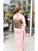 【訪問着着付け＋アップセット】