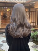 ブリーチなしラベンダーグレージュ透明感カラー艶カラー