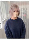 シルバー/グレー/ブリーチ/カラー/ウルフカット