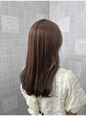 透明感ベージュロング