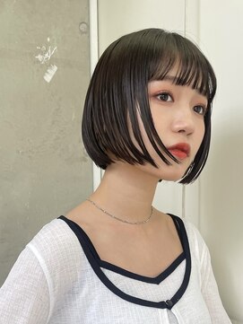 メゾンアクア 表参道(Maison ACQUA) ◎ミニボブ縮毛矯正髪質改善ストレート顔まわりレイヤーカット