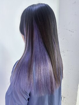 シオン(shion) デザインカラーブリーチ暗めカラーおくれ毛_ba567142