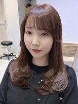 リタ(rita.)&nbsp;小辻 韓国ヘアにも◎レイヤーカット×ピンクベージュ