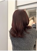 着物ヘア/ダークアッシュ/ミディアムレイヤーカット/名古屋名駅