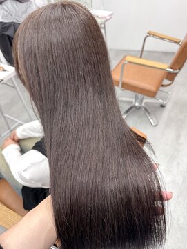 サロンドミルク 新百合ヶ丘店(salon de MiLK) ★スモーキーブラウンウォームベージュ顔周りカット透明感カラー