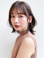 アグノス 青山(Agnos)&nbsp;ピンクベージュサイドバング艶感モテ髪似合わせカット前髪