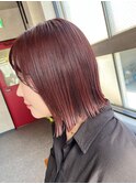 切りっぱなしボブ×ボルドー★