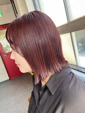 ミース(Mys) 切りっぱなしボブ×ボルドー★
