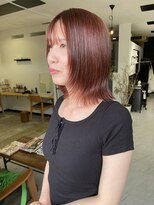 サンズヘアー(3’s hair)&nbsp;＊顔周りレイヤー×テラコッタレッド×夏映え暖色カラー＊