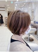 〈大人かわいい〉丸みショートボブ