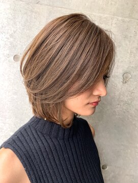 サンド 銀座(sand) 3Dカラー小顔ショートミニマムボブ×モードノットヘア