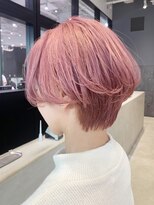 アルバム 銀座(ALBUM GINZA)&nbsp;ピンクショート_外ハネボブアッシュブラウンネオウルフ_ba274051