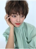 La CARO 大人可愛い束感ショート ベージュ×ハイライト by市橋