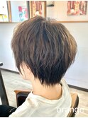 【orange大分賀来】シースルー波ウェーブショートアッシュカラー