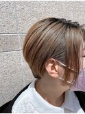ハイトーンベージュショート