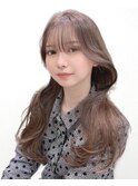 【王道モテヘア】ミルクティーベージュ＆韓国風レイヤーロング