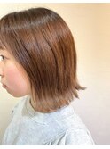 グラデーション切りっぱなしボブ