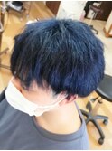 ダブルカラーのインディゴブルー