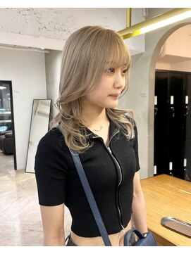 ローレン(LOREN) デザインカラー/レイヤーカット/ウェットヘア/オリーブベージュ