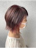 白髪ぼかしハイライト×外はねロブ【お手入れ楽ちんヘア】