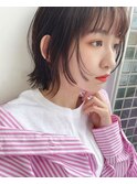 羽バング　外ハネ　セミウルフ　ウエットボブ　大須