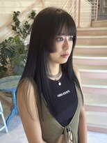 ワークスヘアー(WORKS HAIR) 黒髪ロング姫カット
