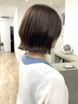 セイドット フクオカ(Say.FUKUOKA) 【レディース・大名】切りっぱなしボブ×くびれ×グレージュ