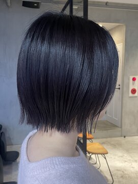 エリマ 調布(elima) レディース切りっぱなしボブショコラグレージュカラー外ハネ