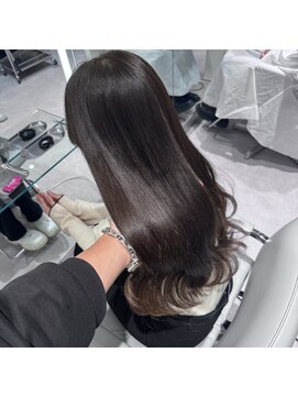 ユニック ウメダ(unique UMEDA) オリーブグレージュ・髪質改善カラー