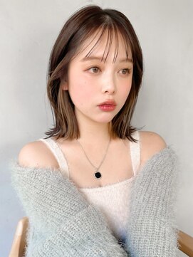 キリ 表参道(kyli) 艶感モテ髪くせ毛風カール前髪エアリーカールダークアッシュ