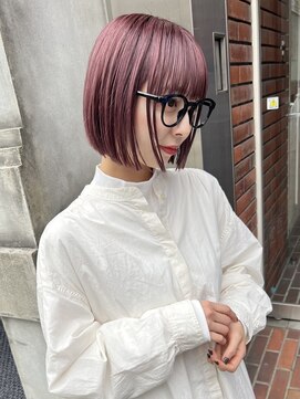 ジェム(GEM) 切りっぱなしボブピンクカラーラインボブダブルカラー★5