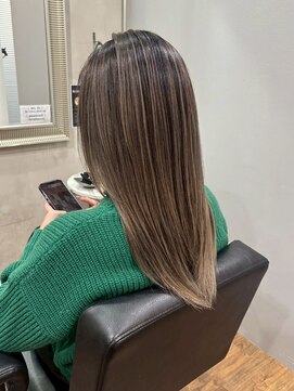 ヘアプレイスソル (HAIR PLACE SoL) ブリーチカラー/ブラウンベージュ/ストレートヘア