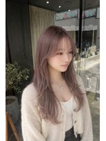 アース 栄店(HAIR&MAKE EARTH)&nbsp;柔らかラベージュの透け感ロング