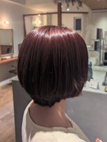 ヘアデザイン エソラ(hair design esora)&nbsp;ダブルカラーでコーラルカラーに