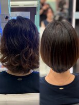 パーマ落としラボ アピッシュ 銀座(apish) パーマ落とし 艶髪 ストレート まとまり20代30代40代