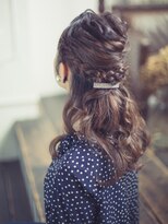 美容室 リズヘアー 稲毛店(Riz hair)&nbsp;編みこみカジュアルハーフアップ【稲毛】
