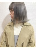 シルバーグレー_大人かわいい,結婚式,前下がり